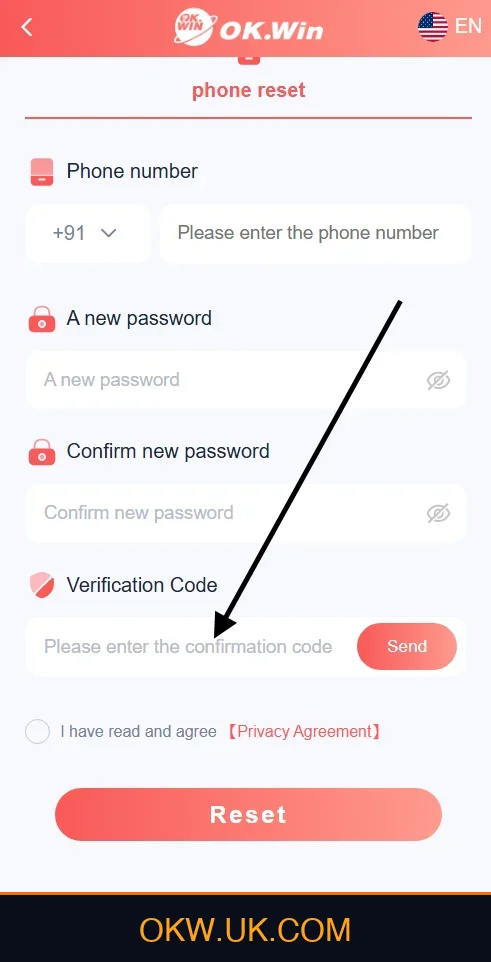 Add Verification Code on Ok Win